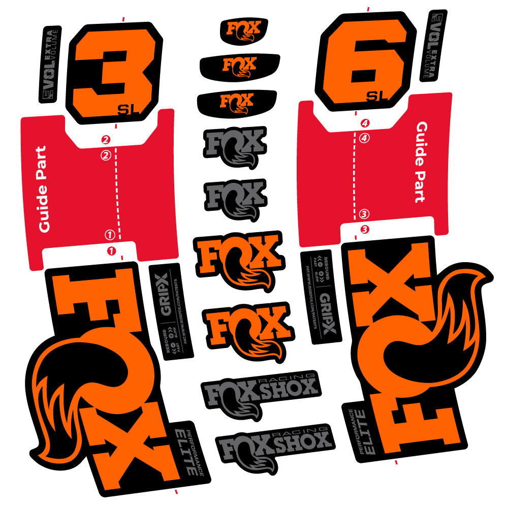 Autocollant Fox 36 SL Performance Elite, Fourche 29, Vélo vinyle sticker