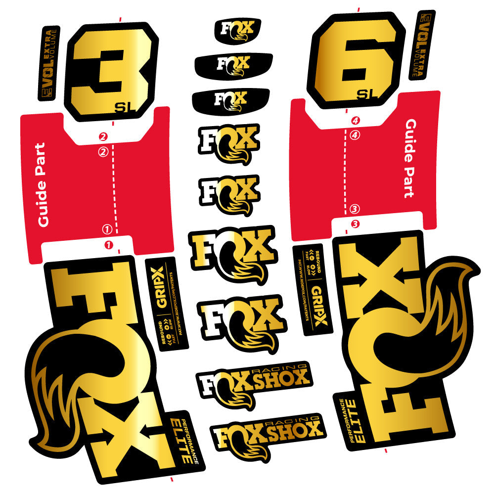 Autocollant Fox 36 SL Performance Elite, Fourche 29, Vélo vinyle sticker