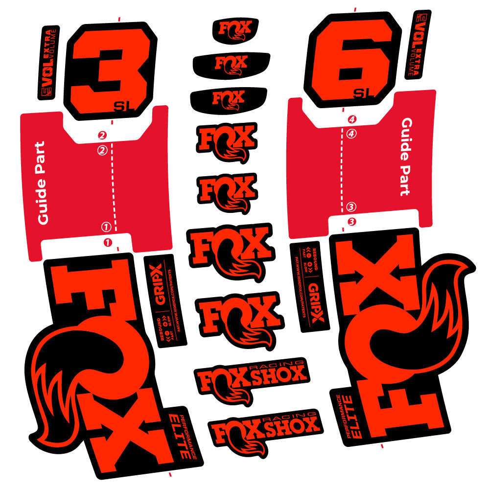 Autocollant Fox 36 SL Performance Elite, Fourche 29, Vélo vinyle sticker