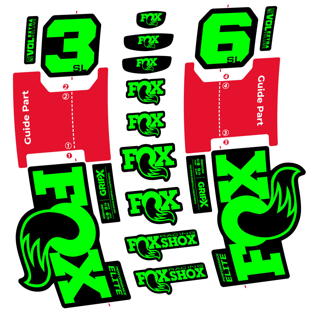 Autocollant Fox 36 SL Performance Elite, Fourche 29, Vélo vinyle sticker