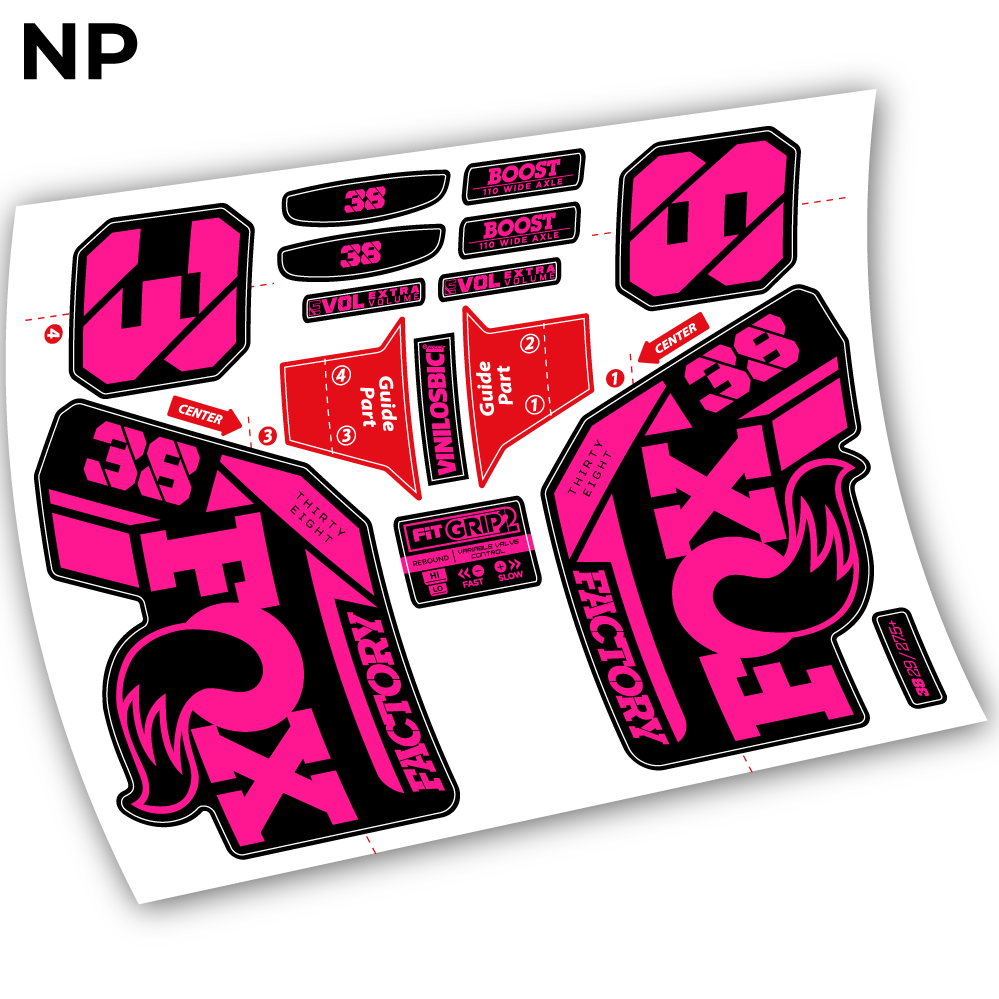 Autocollant, Fox 38 2021, Vélo Fourche 29 Vinyle sticker