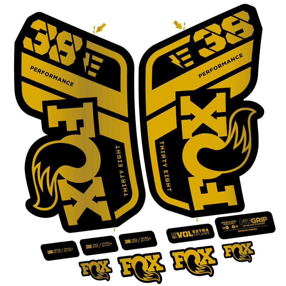 Autocollant Fox 38 Performance E-Vélo, Fourche 29, Vélo vinyle sticker