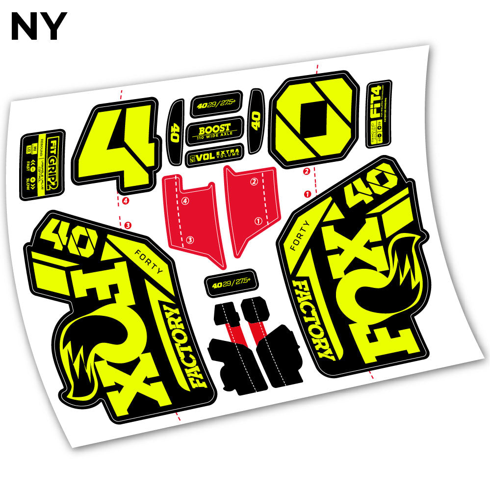 Autocollant, Fox 40 Factory 2021 Stickers, Autocollant Vélo Fourche Vinyle