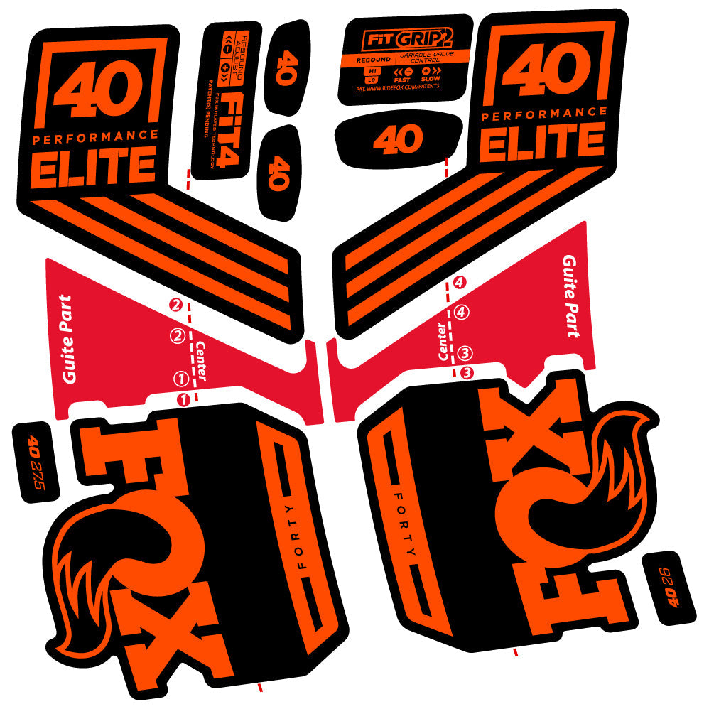 Autocollant Fox 40 Elite 2019, Vélo Fourche, Autocollant Vinyle
