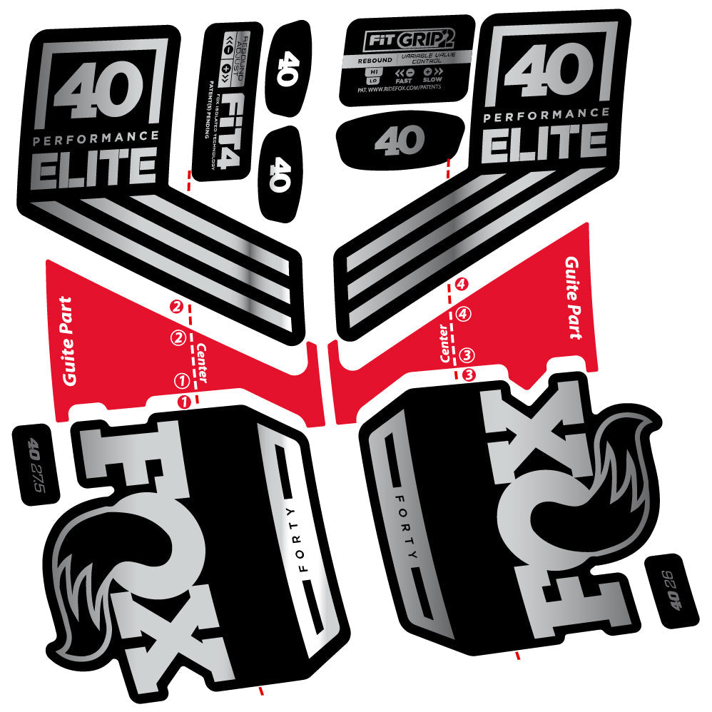Autocollant Fox 40 Elite 2019, Vélo Fourche, Autocollant Vinyle