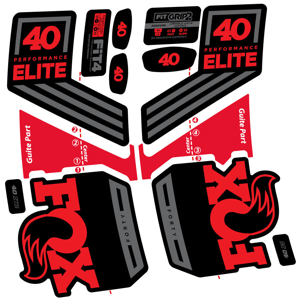 Autocollant Fox 40 Elite 2019, Vélo Fourche, Autocollant Vinyle