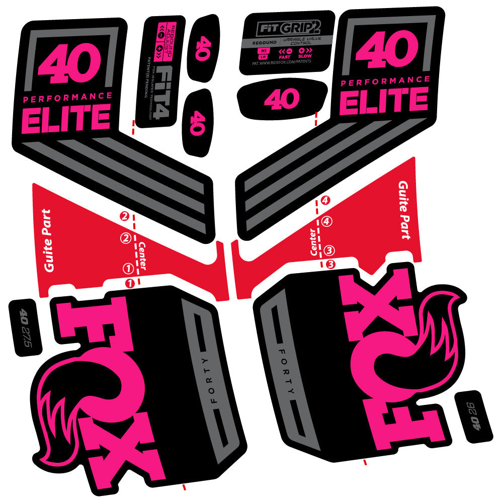 Autocollant Fox 40 Elite 2019, Vélo Fourche, Autocollant Vinyle