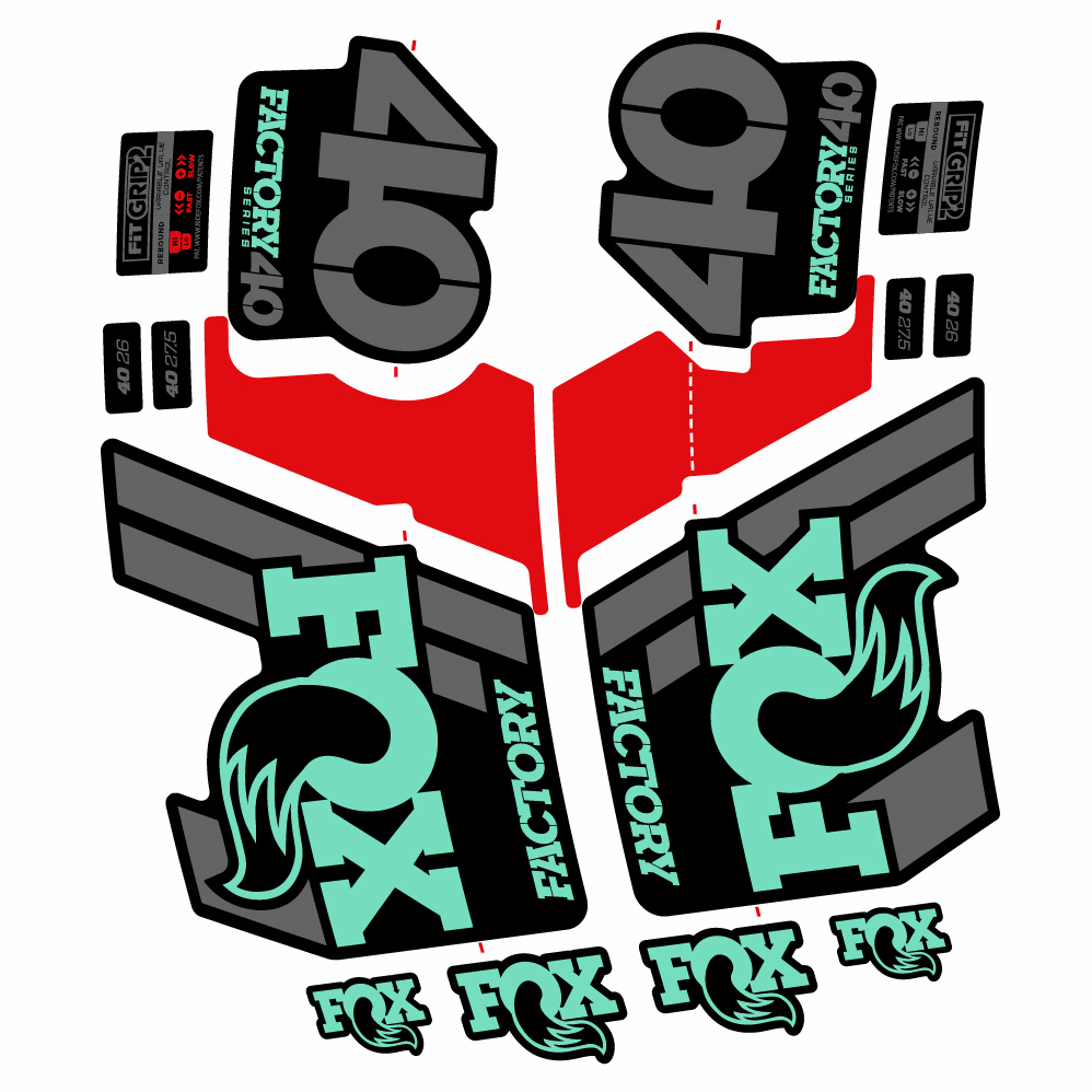 Autocollant Fox 40 Factory 2019, Fourche 29, Autocollant Vélo vinyle