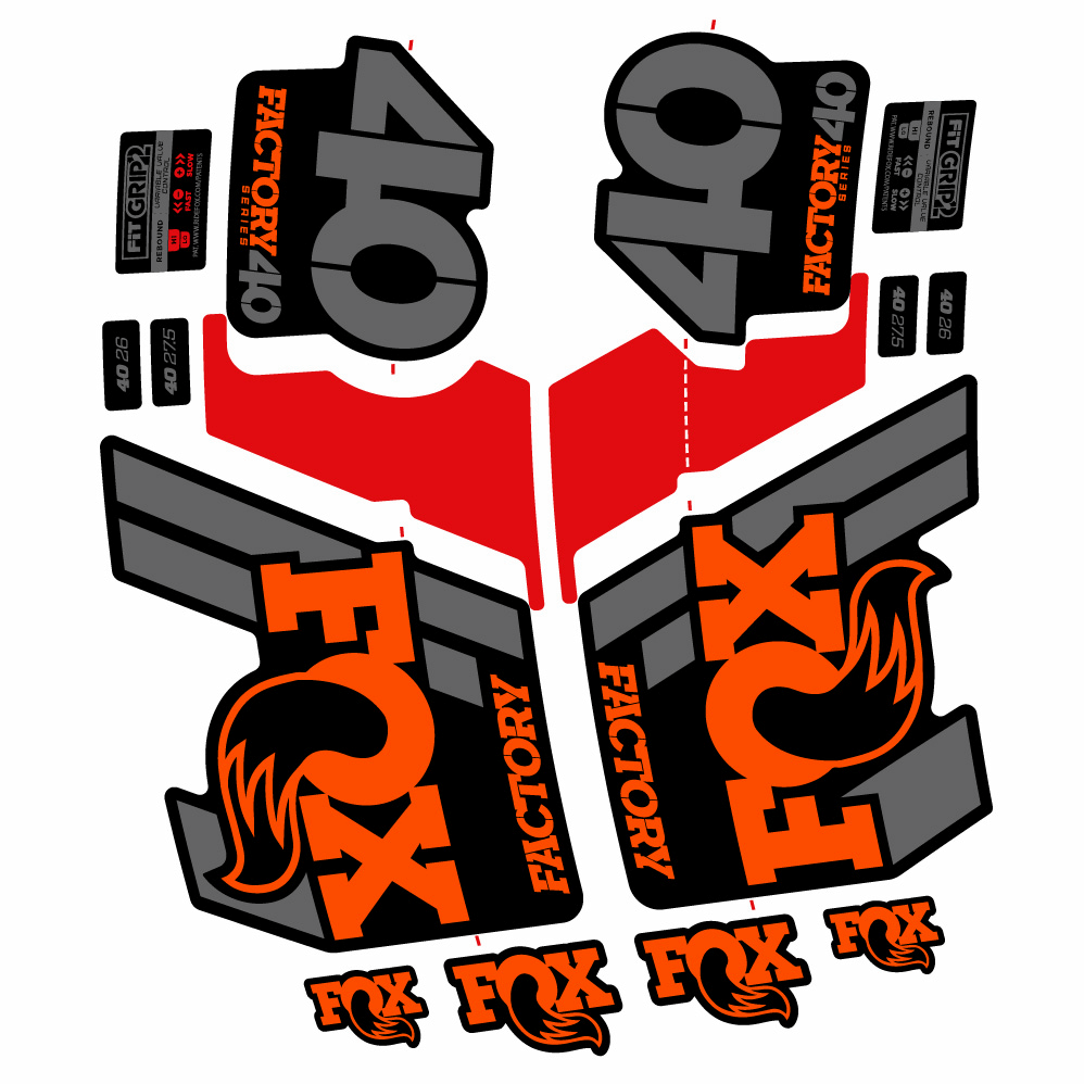 Autocollant Fox 40 Factory 2019, Fourche 29, Autocollant Vélo vinyle