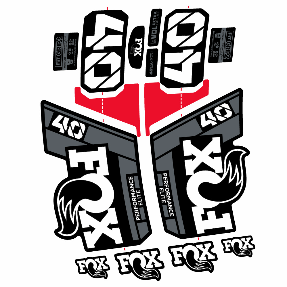 Autocollant FOX 40 Performance Elite 2022, Fourche 29, Autocollant Vélo vinyle