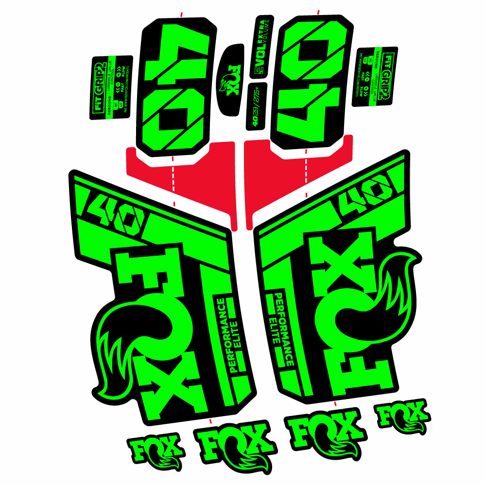Autocollant FOX 40 Performance Elite 2022, Fourche 29, Autocollant Vélo vinyle