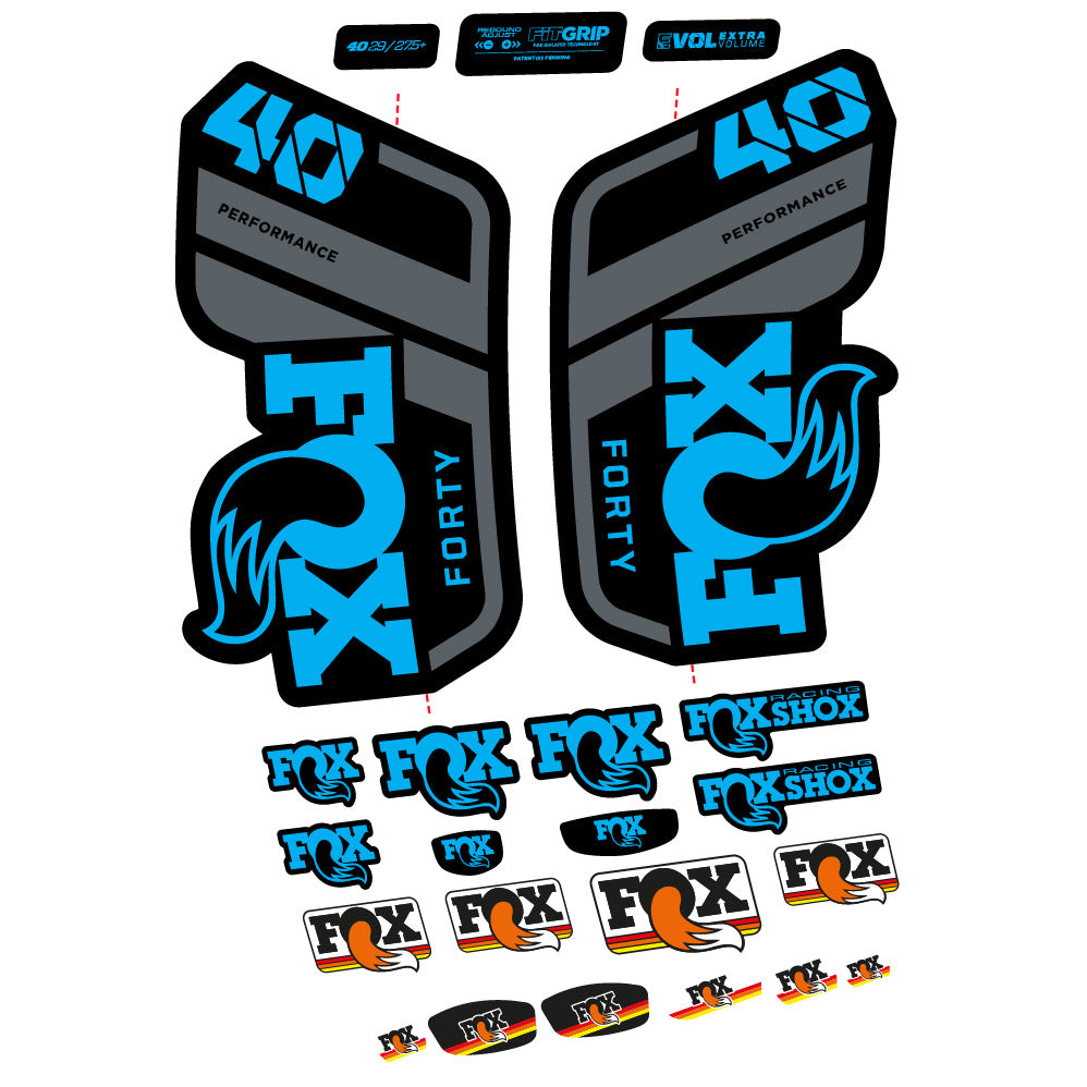 Autocollant Fox 40 Performance 2021, Fourche 29, Autocollant Vélo vinyle