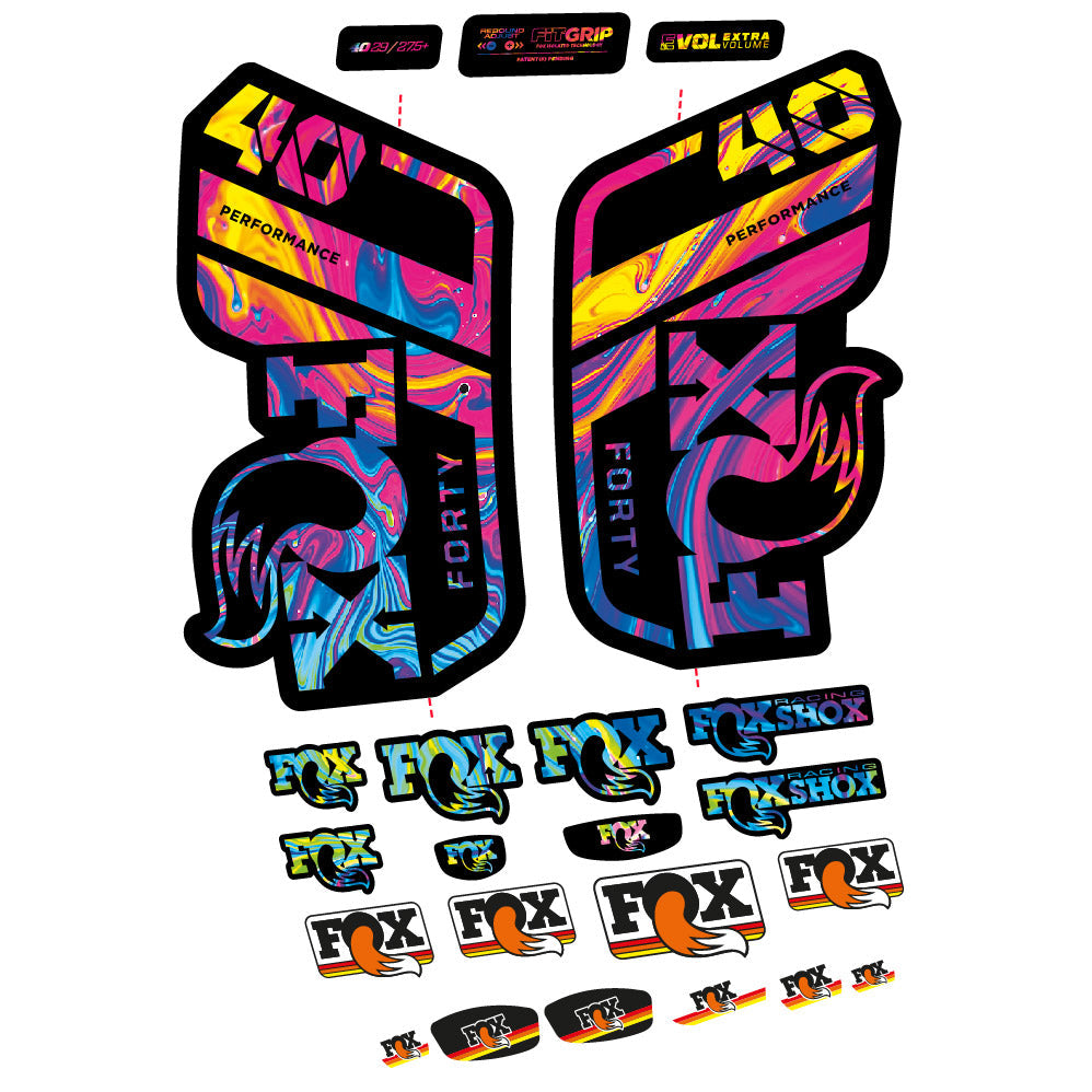 Autocollant Fox 40 Performance 2021, Fourche 29, Autocollant Vélo vinyle