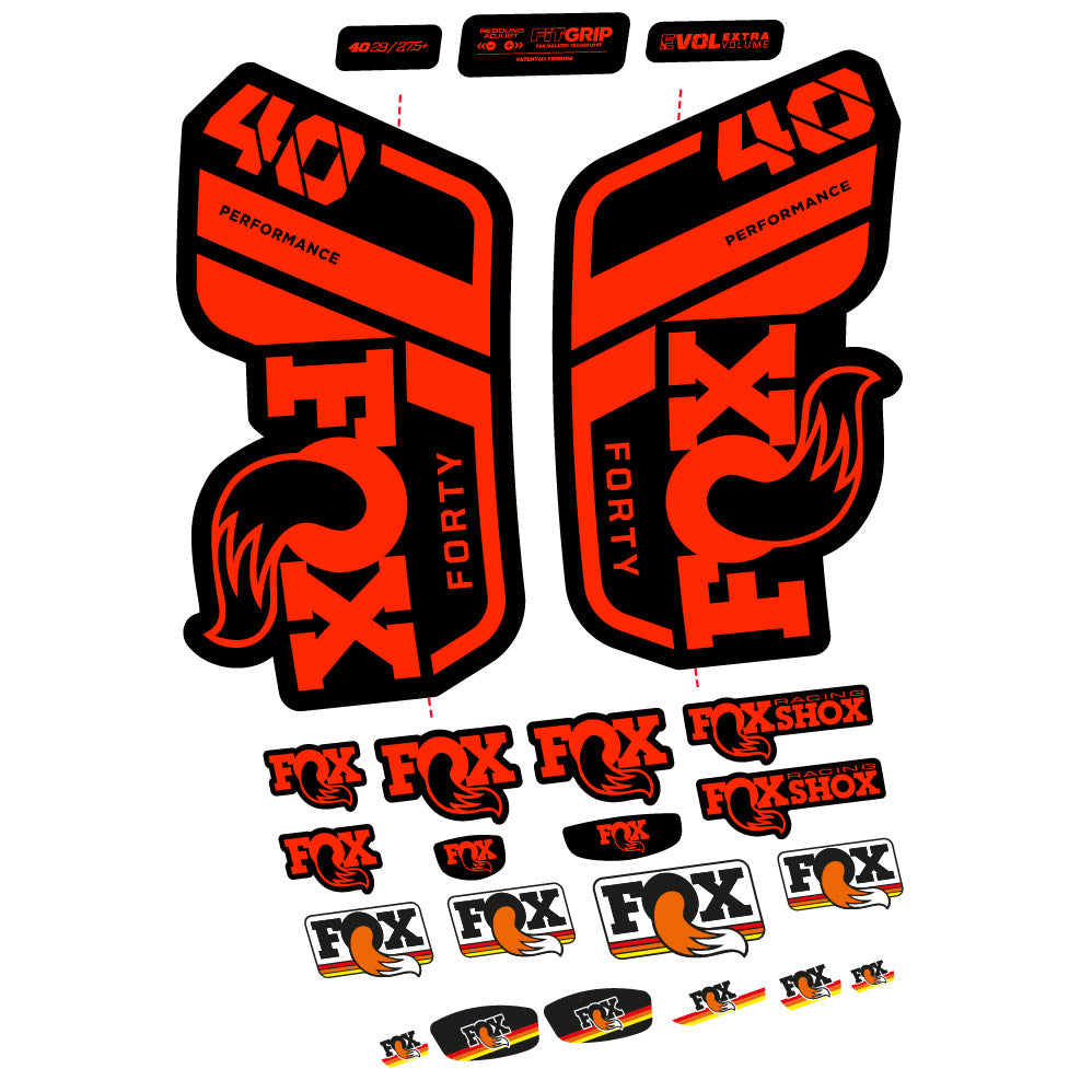 Autocollant Fox 40 Performance 2021, Fourche 29, Autocollant Vélo vinyle