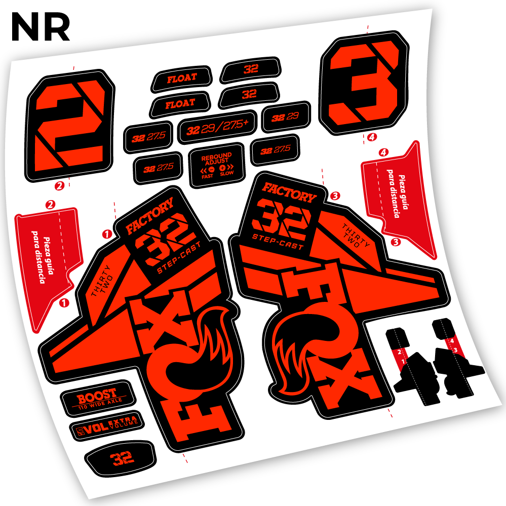 Autocollant, Fox 32 Factory Kashima 2021,Vélo Fourche Vinyle sticker