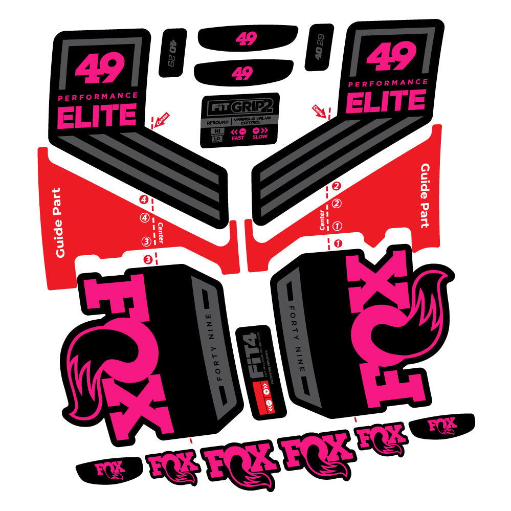 Autocollant Fox 49 Performance Elite 2019, Fourche 29, Autocollant Vélo vinyle