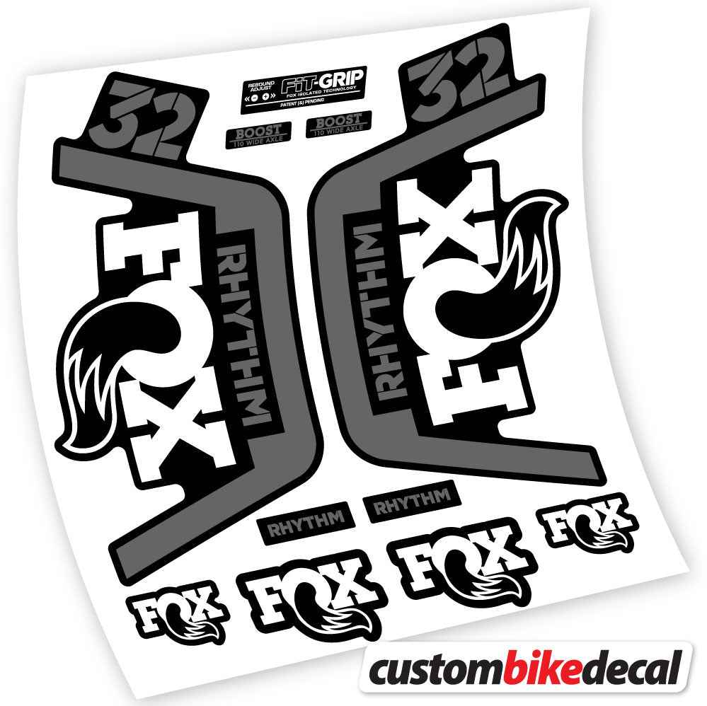 Autocollants en vinyle compatibles avec Fox 32 Rhythm Fourche 2019 – Autocollants personnalisés durables