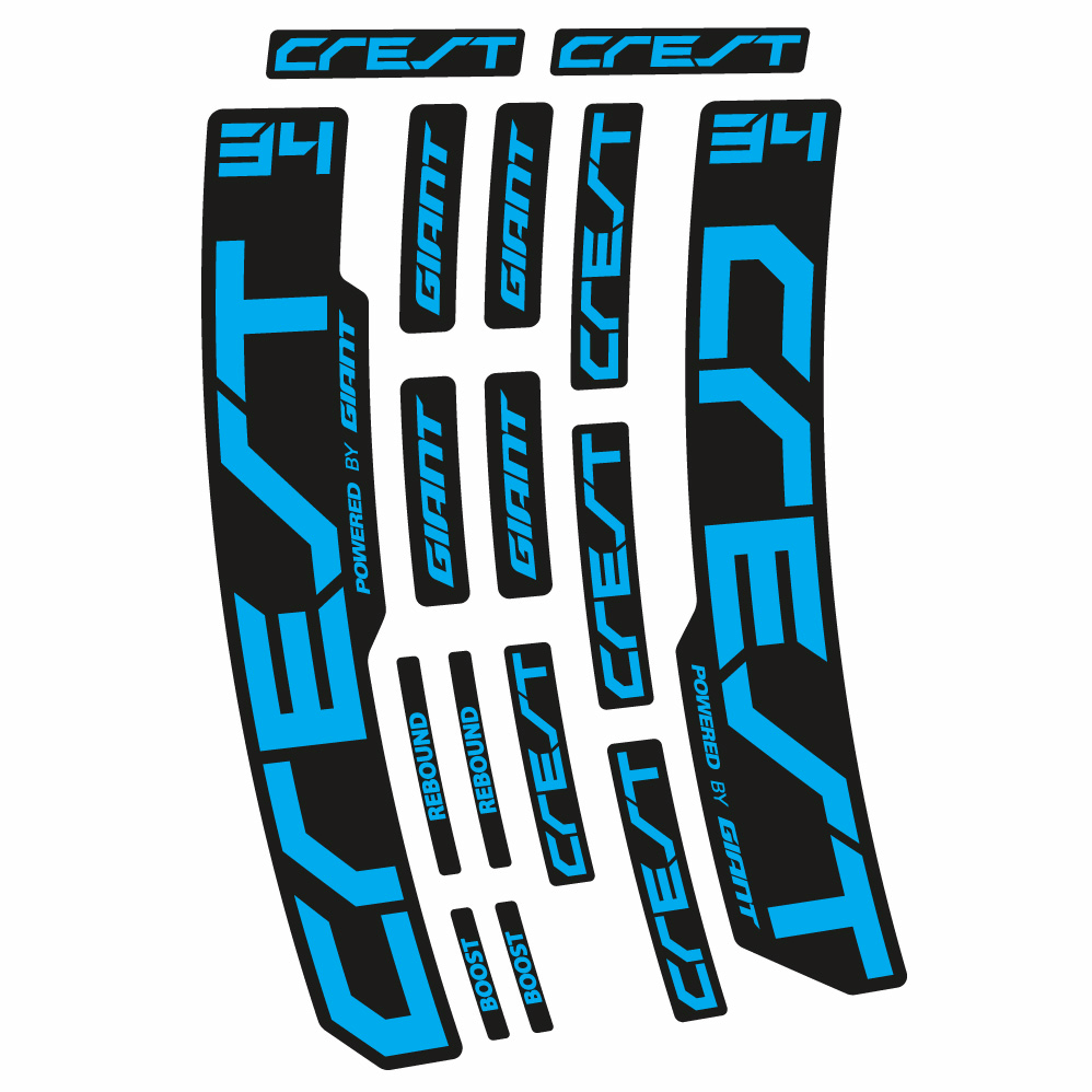 Autocollant Giant Crest 34 RCL, Fourche 29, Autocollant Vélo vinyle