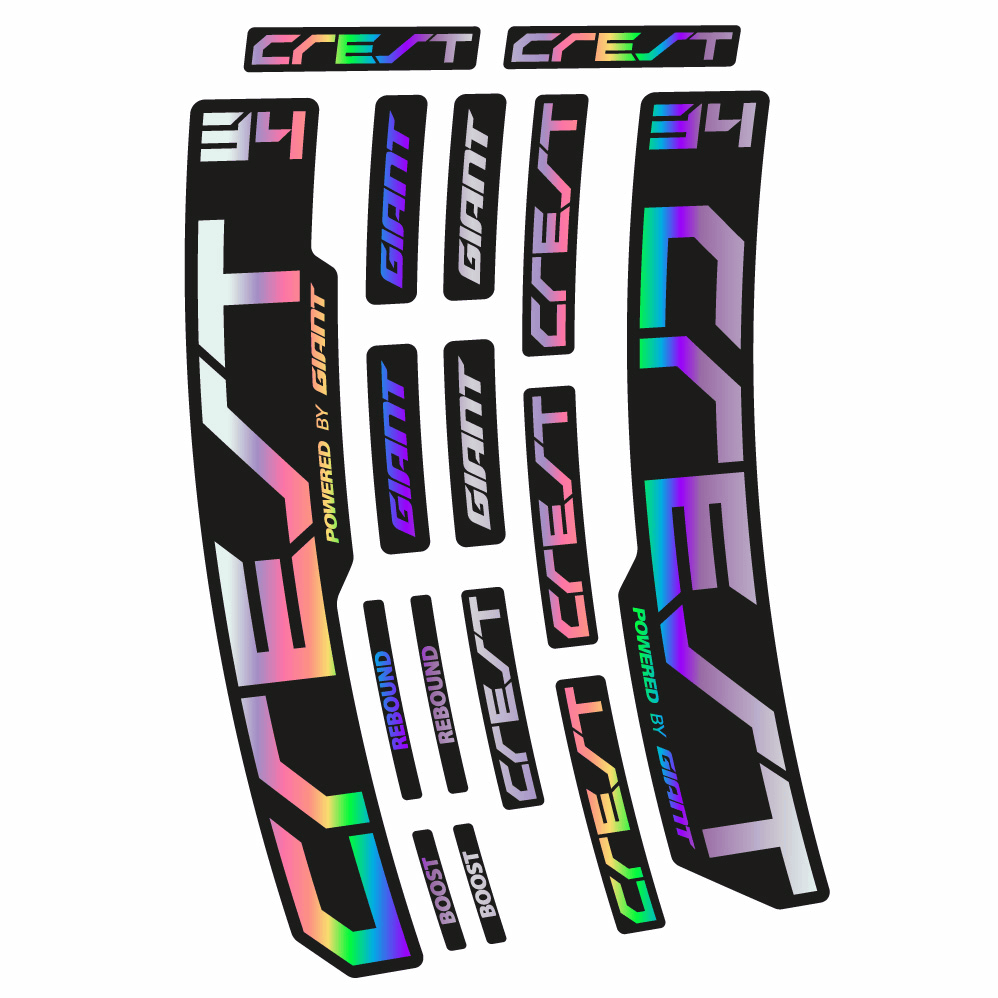 Autocollant Giant Crest 34 RCL, Fourche 29, Autocollant Vélo vinyle