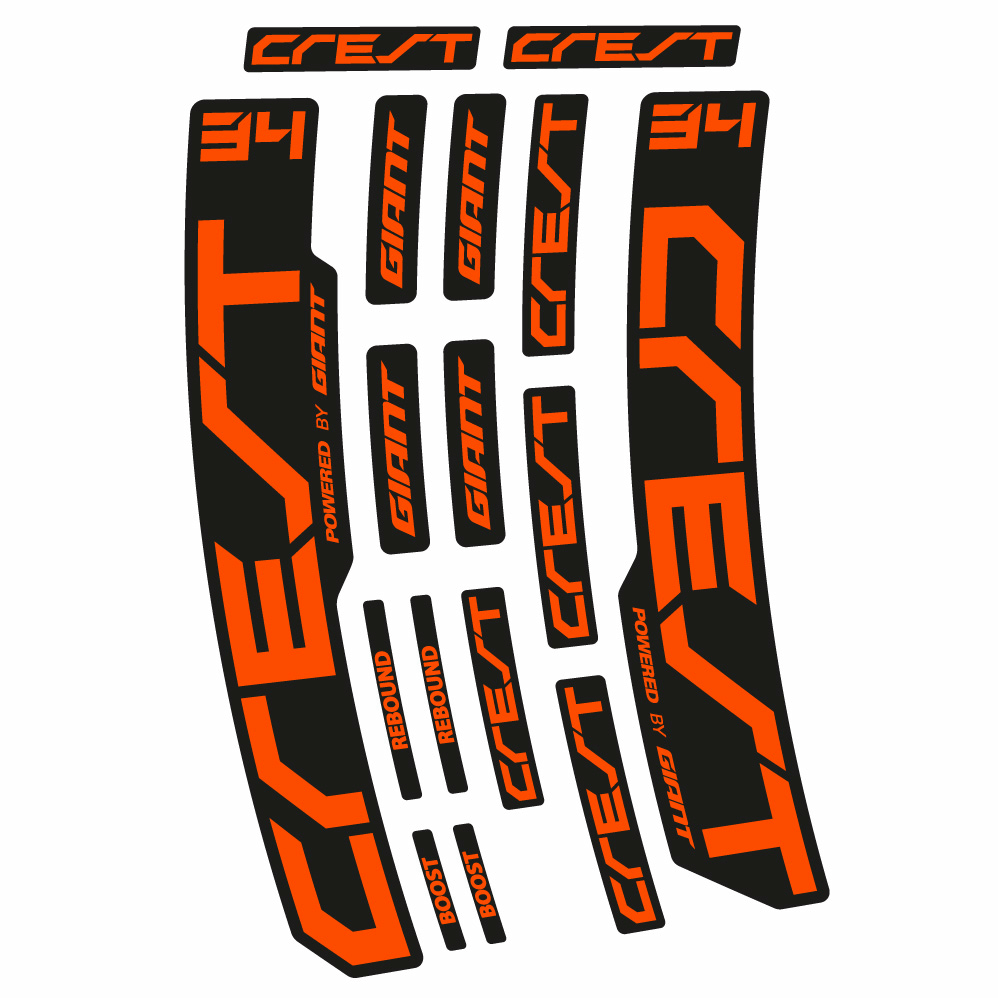 Autocollant Giant Crest 34 RCL, Fourche 29, Autocollant Vélo vinyle