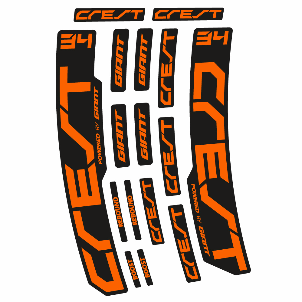 Autocollant Giant Crest 34 RCL, Fourche 29, Autocollant Vélo vinyle
