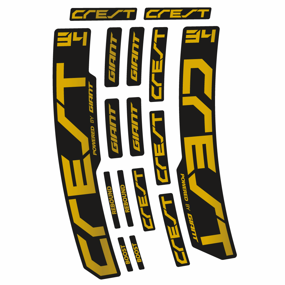 Autocollant Giant Crest 34 RCL, Fourche 29, Autocollant Vélo vinyle