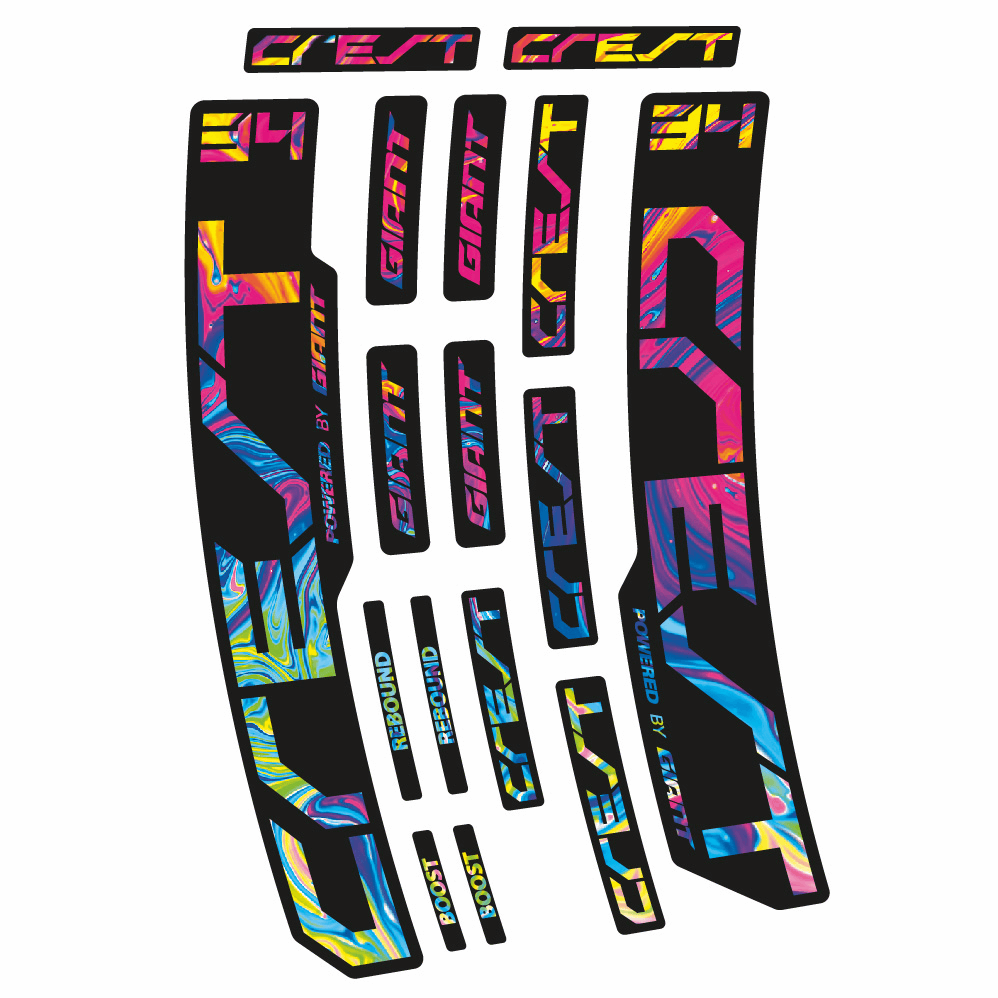 Autocollant Giant Crest 34 RCL, Fourche 29, Autocollant Vélo vinyle