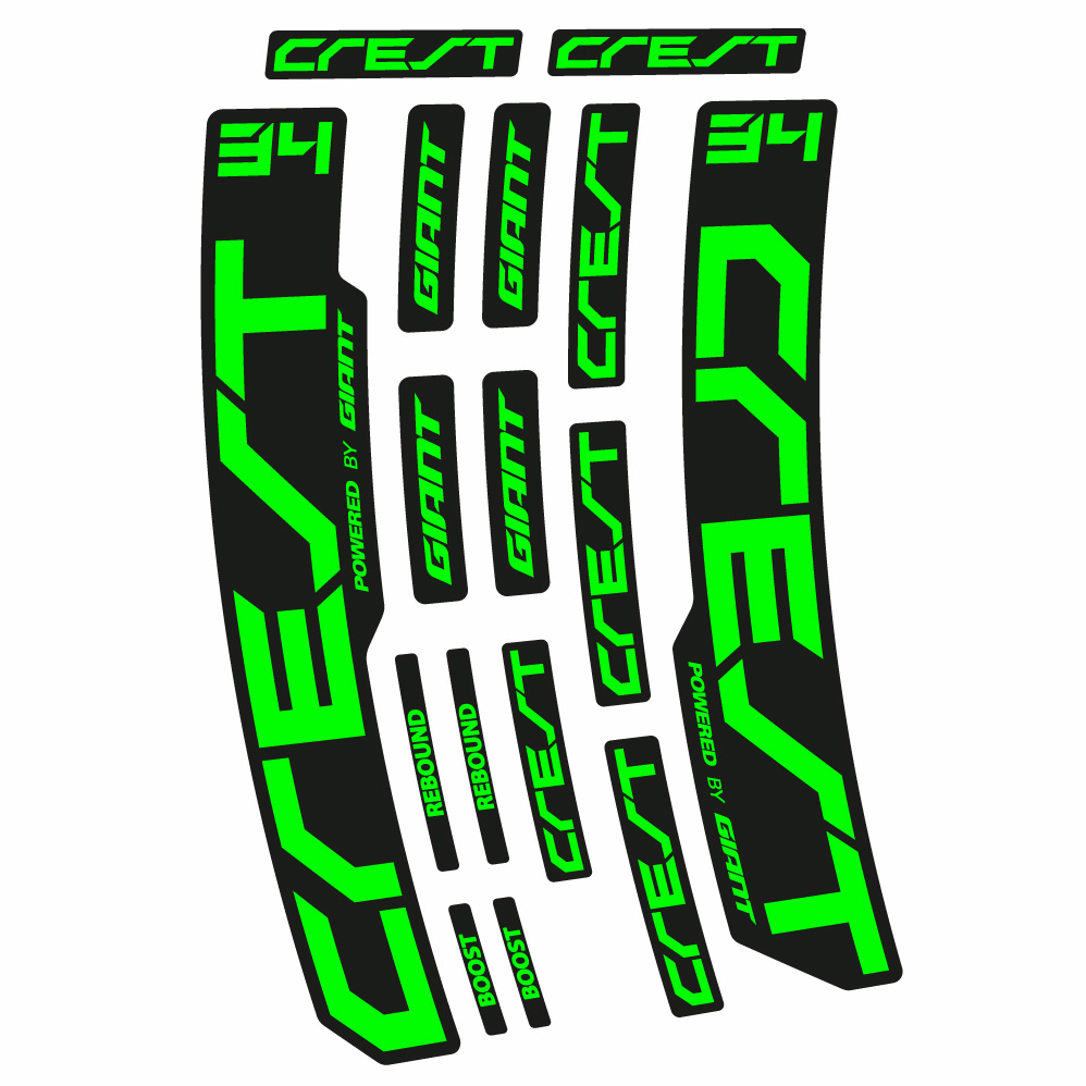 Autocollant Giant Crest 34 RCL, Fourche 29, Autocollant Vélo vinyle