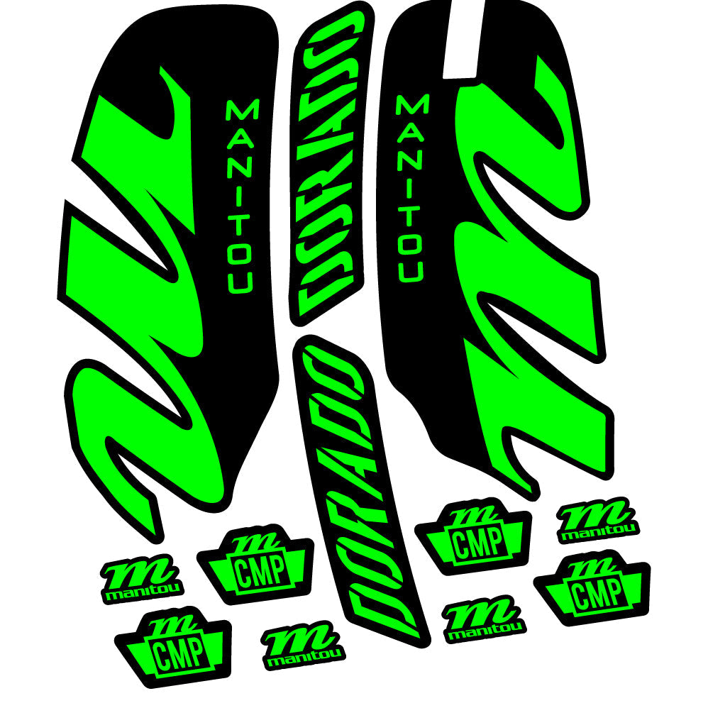 Autocollant Manitou Dorado Comp 2022, Vélo Fourche, Autocollant Vinyle