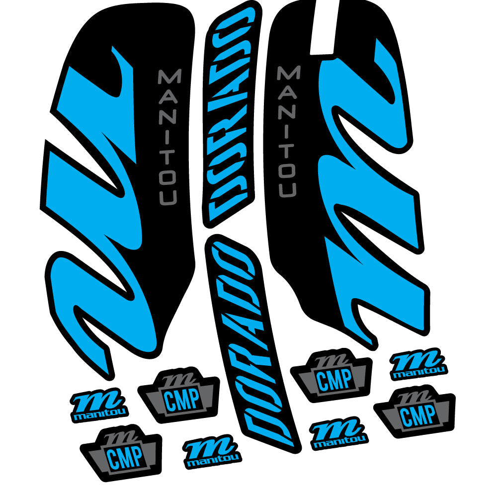 Autocollant Manitou Dorado Comp 2022, Vélo Fourche, Autocollant Vinyle