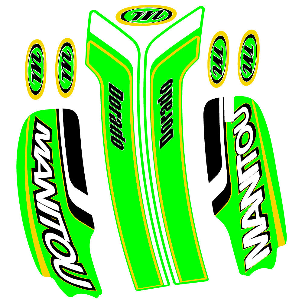 Autocollant compatible avec Manitou Dorado Pro Expert Comp 2022, Fourche 29, Vélo vinyle sticker