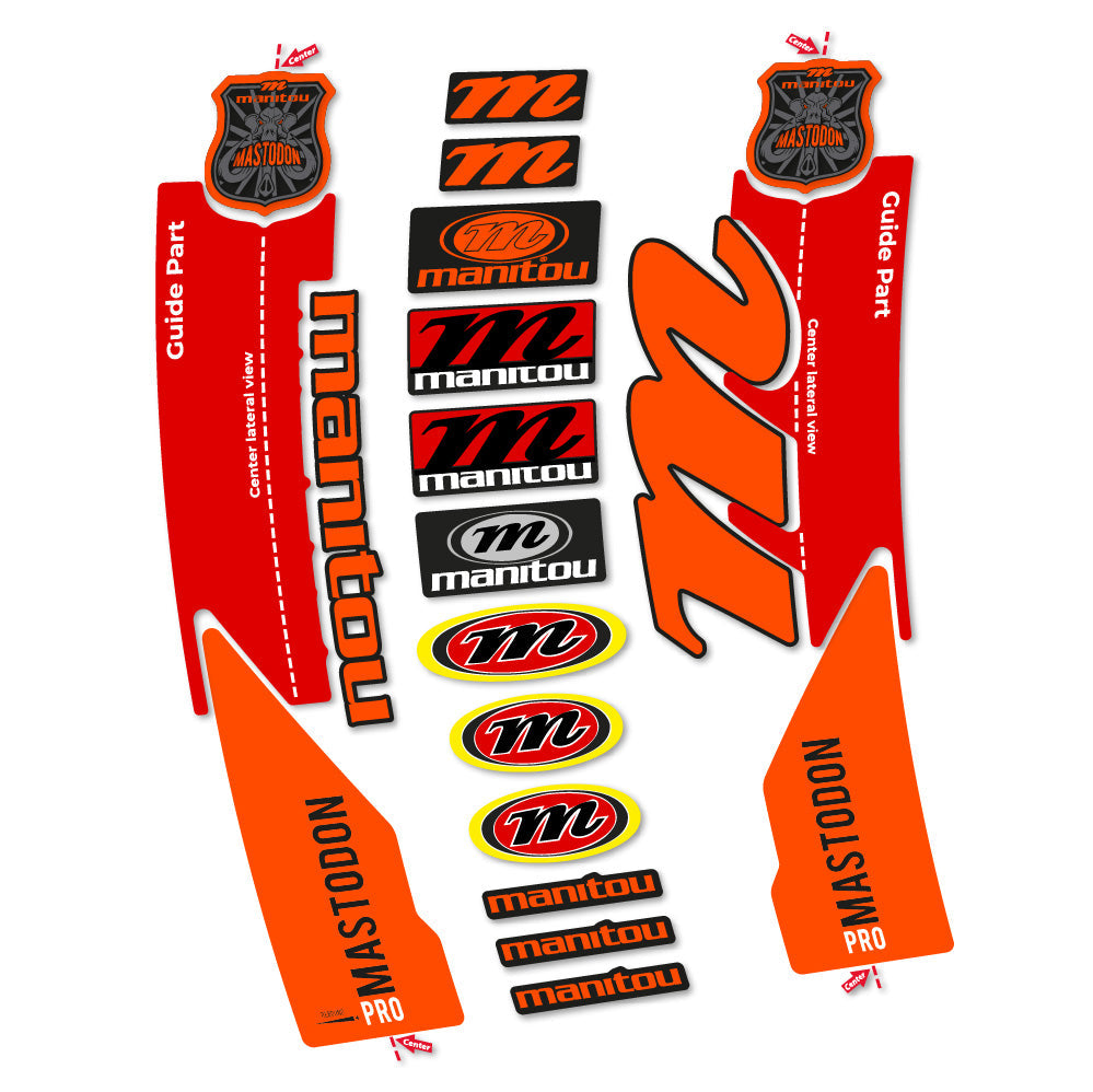 Autocollant Manitou Mastodon PRO 2017, Fourche 29, Autocollant Vélo vinyle