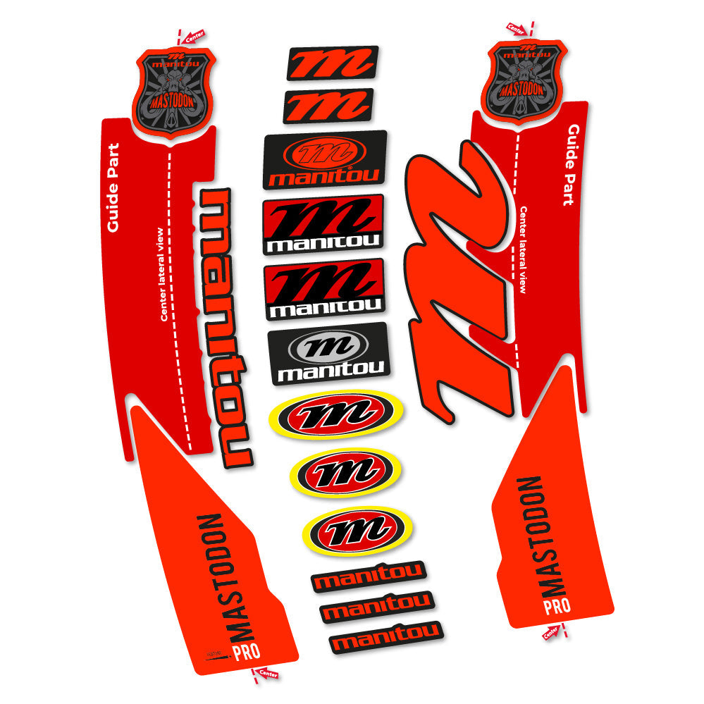 Autocollant Manitou Mastodon PRO 2017, Fourche 29, Autocollant Vélo vinyle
