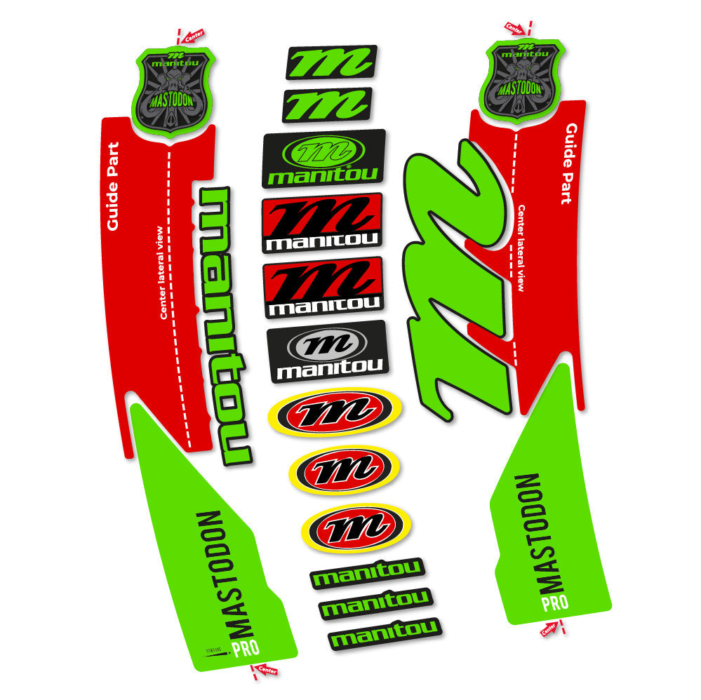 Autocollant Manitou Mastodon PRO 2017, Fourche 29, Autocollant Vélo vinyle