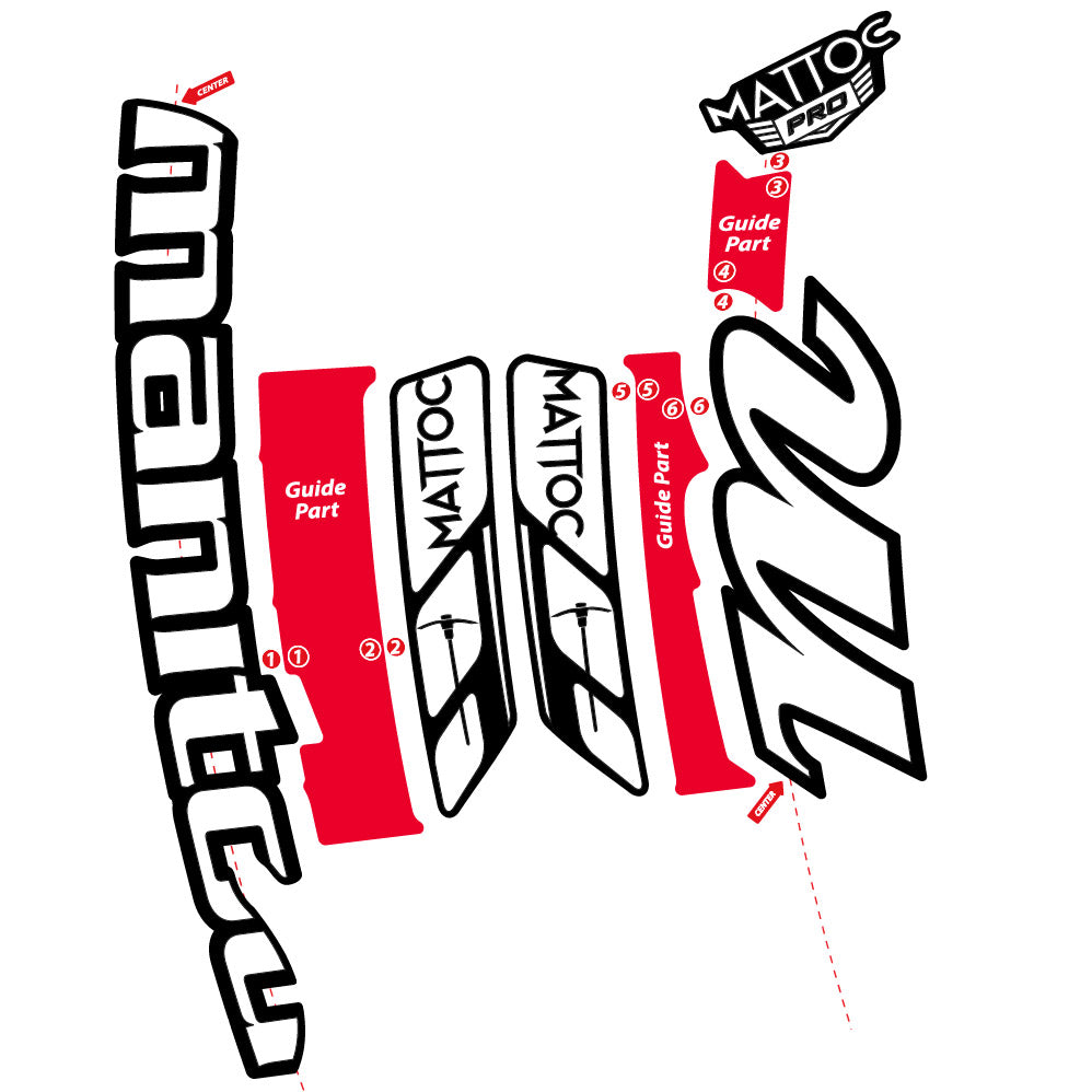 Autocollant Manitou Mattoc Pro 2015, Fourche 29, Autocollant Vélo vinyle