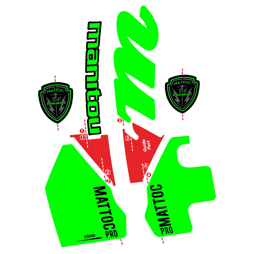 Autocollant Manitou Mattoc PRO 2017, Fourche 29, Autocollant Vélo vinyle