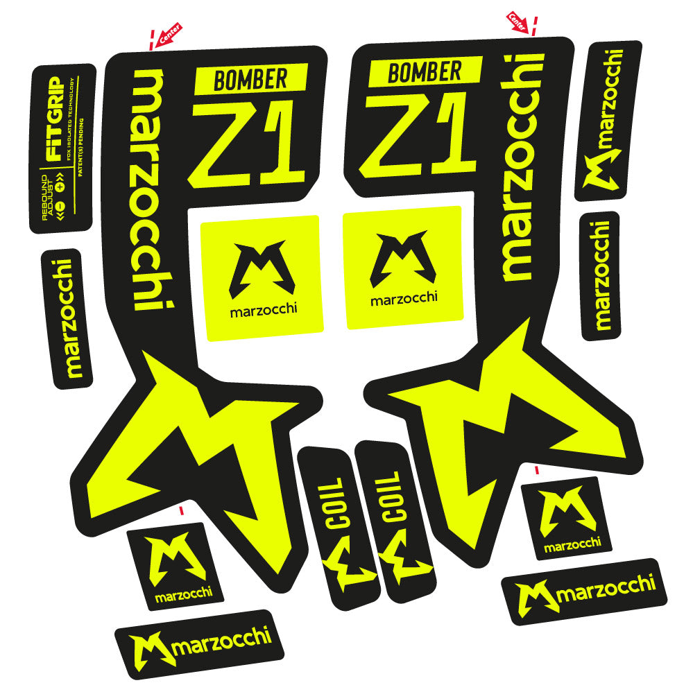 Autocollant Marzocchi Bomber Z1 Mod. 2, Fourche 29, autocollant Vélo vinyle