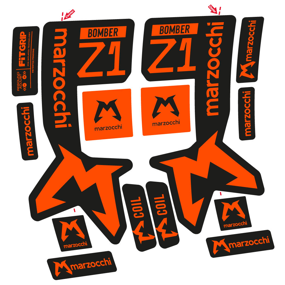 Autocollant Marzocchi Bomber Z1 Mod. 2, Fourche 29, autocollant Vélo vinyle