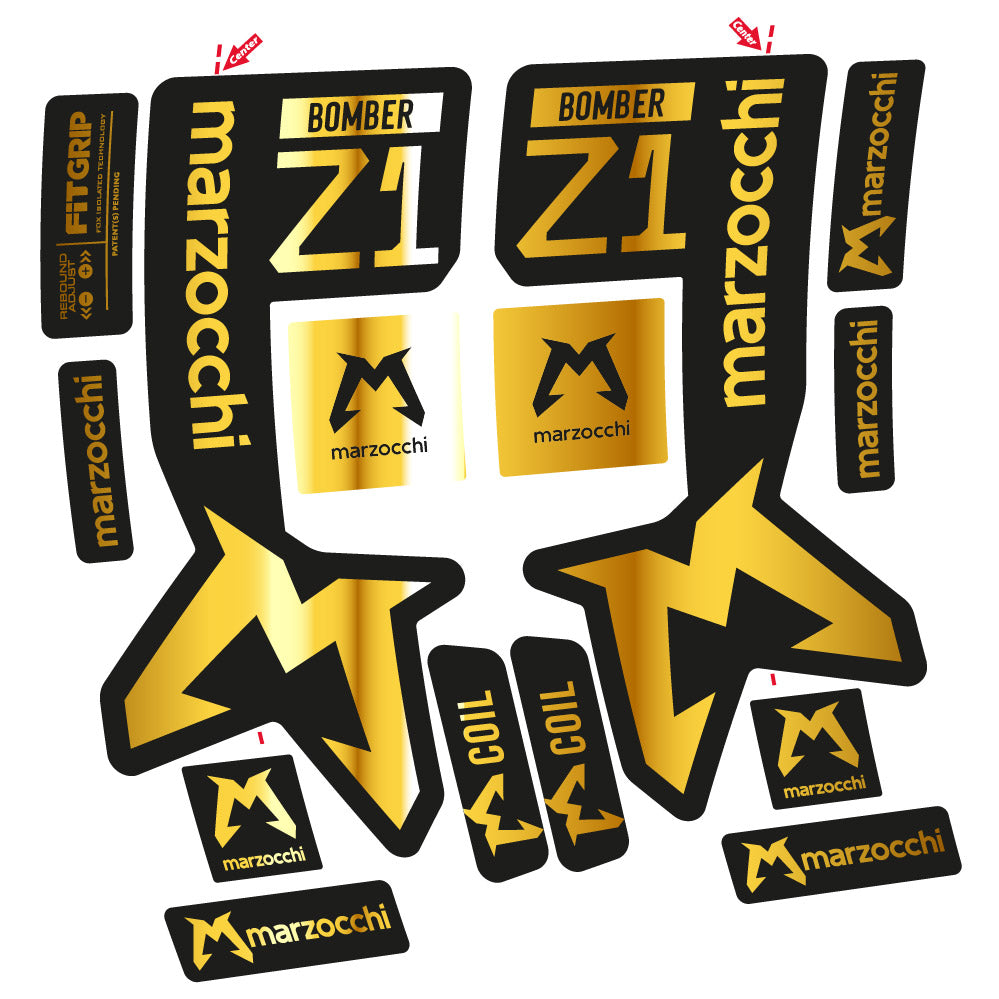 Autocollant Marzocchi Bomber Z1 Mod. 2, Fourche 29, autocollant Vélo vinyle