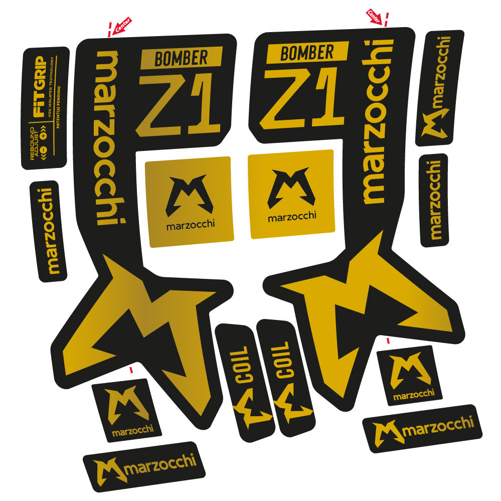 Autocollant Marzocchi Bomber Z1 Mod. 2, Fourche 29, autocollant Vélo vinyle