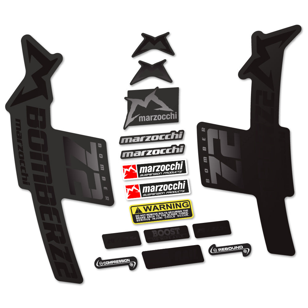 Autocollant Marzocchi Bomber Z2, Fourche 29, Autocollant Vélo vinyle
