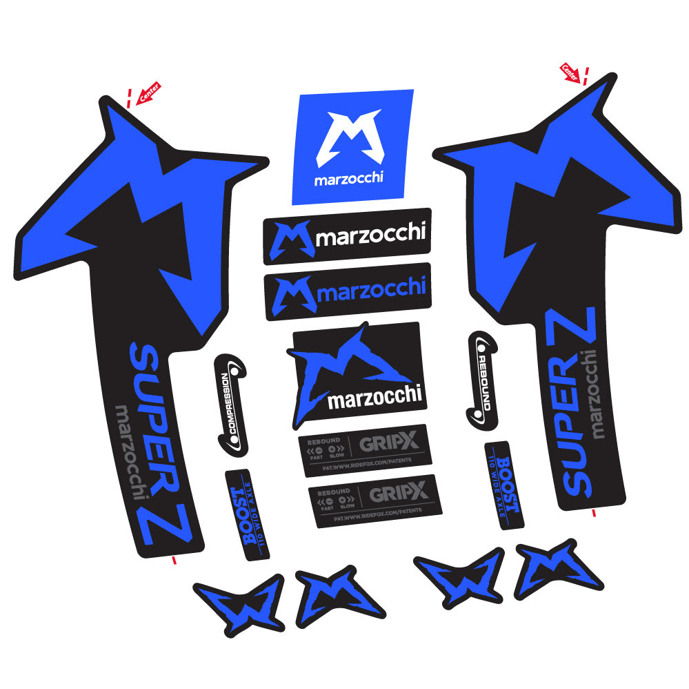 Autocollant Marzocchi Super Z, Fourche 29, Autocollant Vélo vinyle