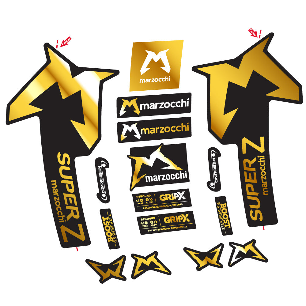 Autocollant Marzocchi Super Z, Fourche 29, Autocollant Vélo vinyle