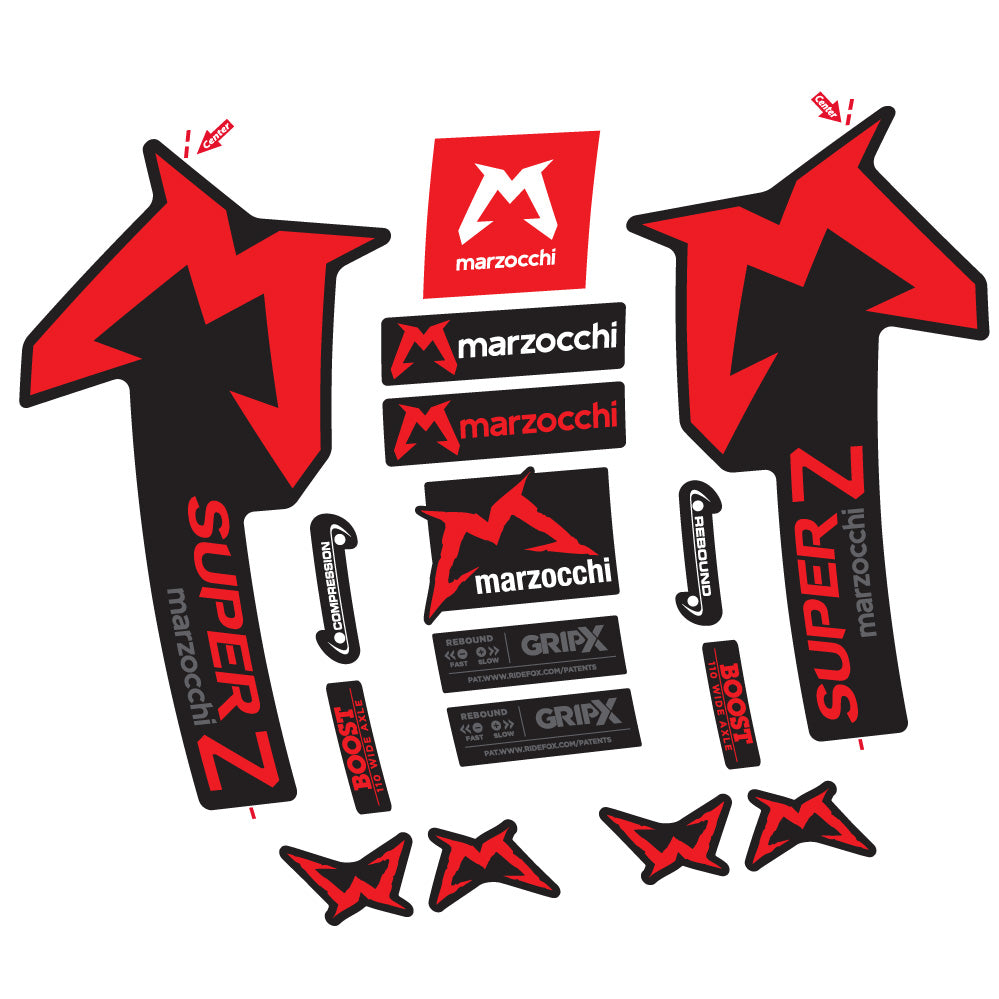 Autocollant Marzocchi Super Z, Fourche 29, Autocollant Vélo vinyle
