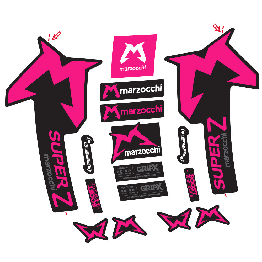 Autocollant Marzocchi Super Z, Fourche 29, Autocollant Vélo vinyle