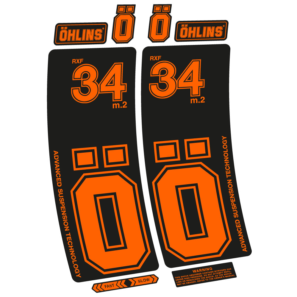 Autocollant Ohlins RXF 34 M.2, Vélo Fourche, Vinyle sticker