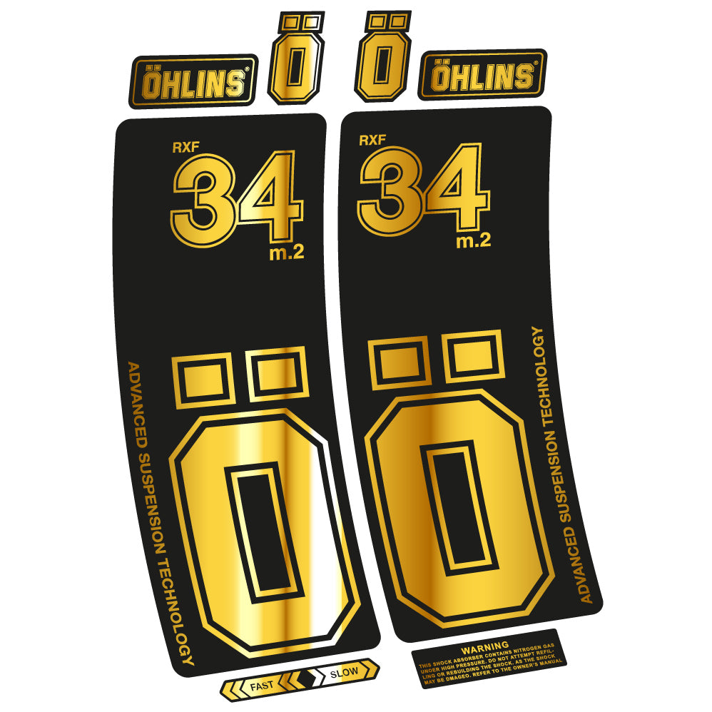 Autocollant Ohlins RXF 34 M.2, Vélo Fourche, Vinyle sticker