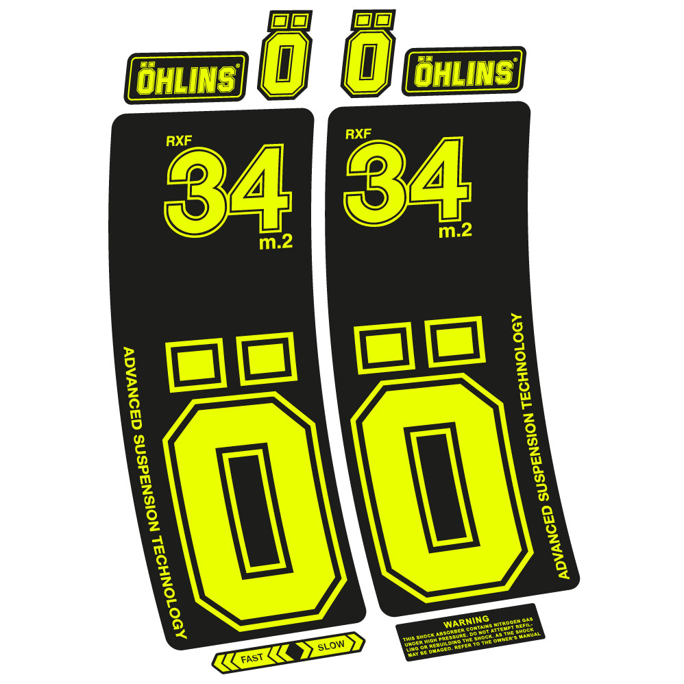 Autocollant Ohlins RXF 34 M.2, Vélo Fourche, Vinyle sticker