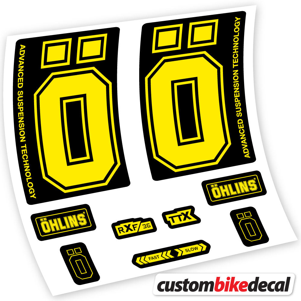 Autocollant, Ohlins RXF36 M2 2019, Vélo Fourche, vinyle autocollant