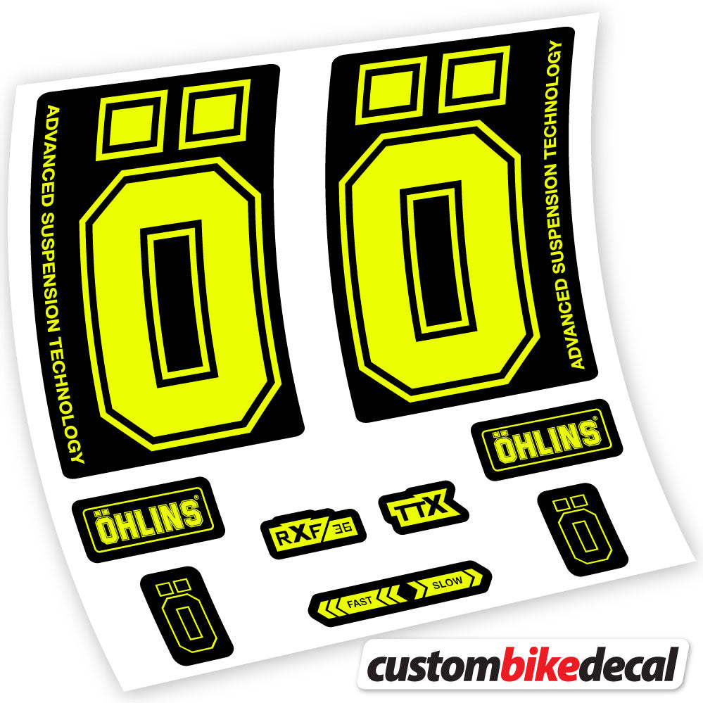 Autocollant, Ohlins RXF36 M2 2019, Vélo Fourche, vinyle autocollant